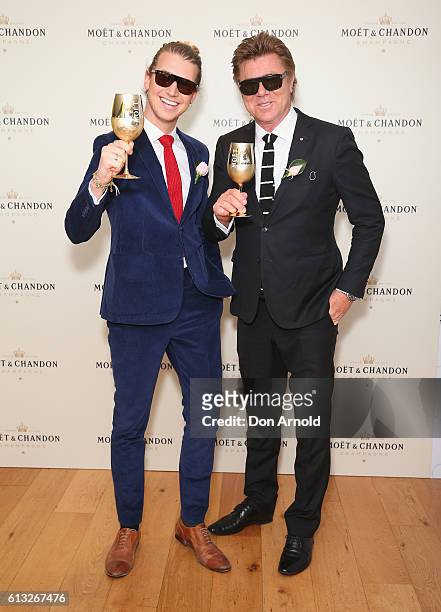 Christian Wilkins and Richard Wilkins attend Spring Champion Stakes Day at Royal Randwick Racecourse on October 8, 2016 in Sydney, Australia.