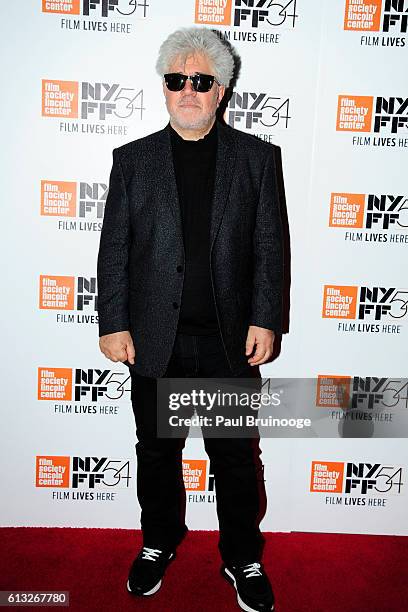 Pedro Almodóvar attends the 54th New York Film Festival - "Julieta" Premiere at Alice Tully Hall on October 7, 2016 in New York City.