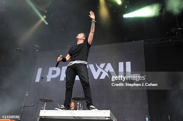 Brian Burkheiser of I Prevail performs at Champions Park on October 1, 2016 in Louisville, Kentucky.