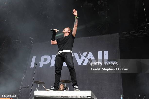 Brian Burkheiser of I Prevail performs at Champions Park on October 1, 2016 in Louisville, Kentucky.