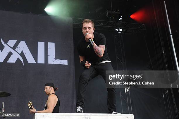 Brian Burkheiser of I Prevail performs at Champions Park on October 1, 2016 in Louisville, Kentucky.