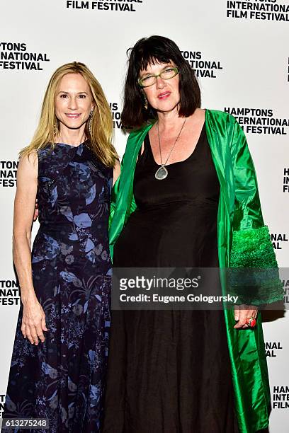 Actress Holly Hunter and film director Katherine Dieckmann attend the SH Oppening Party during the Hamptons International Film Festival 2016 at...