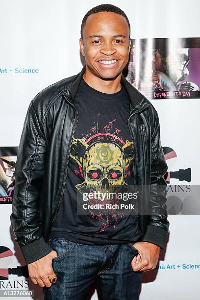 Actor Eugene Byrd arrives at the "Dependent's Day" Theatrical Release at the Laemmle's NoHo 7 on October 7, 2016 in North Hollywood, California.