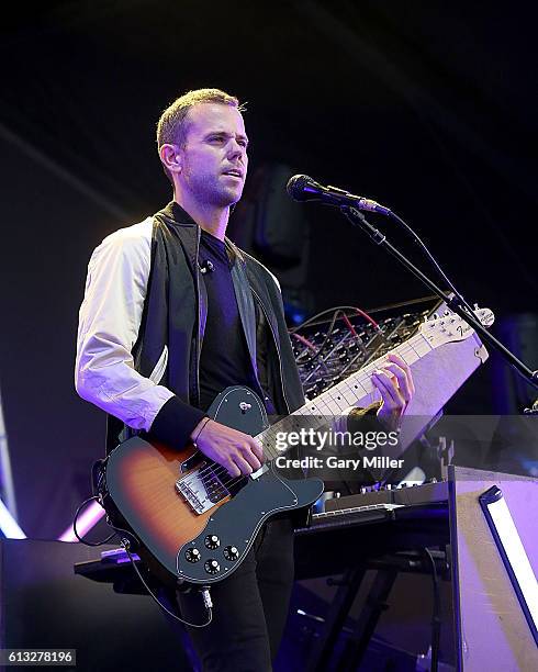 October 07: Anthony Gonzalez of M83 performs in concert during the Austin City Limits Music Festival at Zilker Park on October 7, 2016 in Austin,...