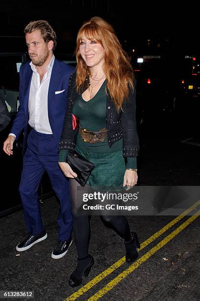 Charlotte Tilbury arrives at the Moncler 'Freeze For Frieze' Dinner Party at the Moncler Bond Street Boutique on October 7, 2016 in London, England.