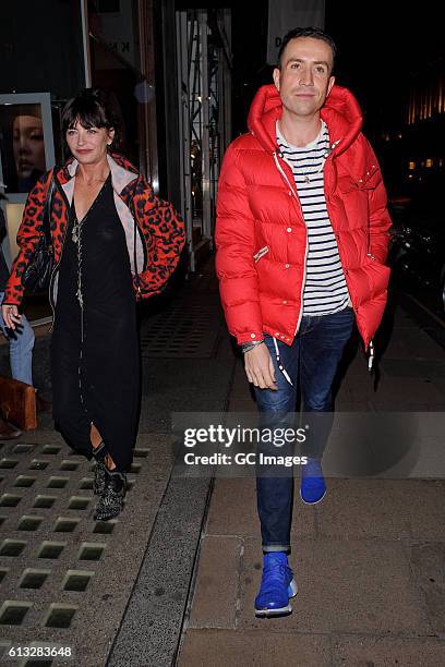 Nick Grimshaw arrives at the Moncler 'Freeze For Frieze' Dinner Party at the Moncler Bond Street Boutique on October 7, 2016 in London, England.