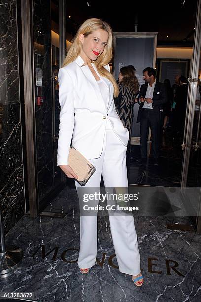 Petra Nemcova arrives at the Moncler 'Freeze For Frieze' Dinner Party at the Moncler Bond Street Boutique on October 7, 2016 in London, England.