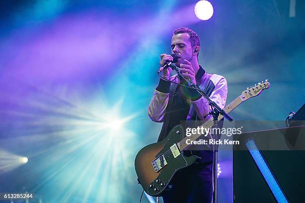 Musician/vocalist Anthony Gonzalez of M83 performs onstage during weekend two, day one of Austin City Limits Music Festival at Zilker Park on October...