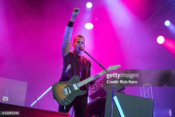 Musician/vocalist Anthony Gonzalez of M83 performs onstage during weekend two, day one of Austin City Limits Music Festival at Zilker Park on October...