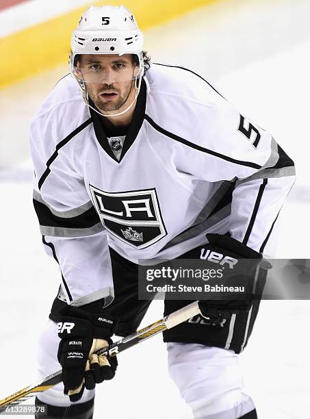 Jamie McBain of the Los Angeles Kings plays the game against the Florida Panthers at BB&T Center on November 23, 2015 in Sunrise, Florida.