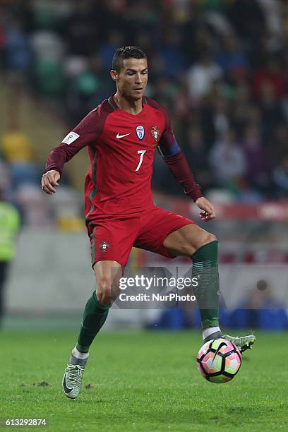 Cristiano Ronaldo of portugal in action during the 2018 FIFA World Cup Qualifiers matches between Portugal and Andorra in Municipal de Aveiro Stadium...