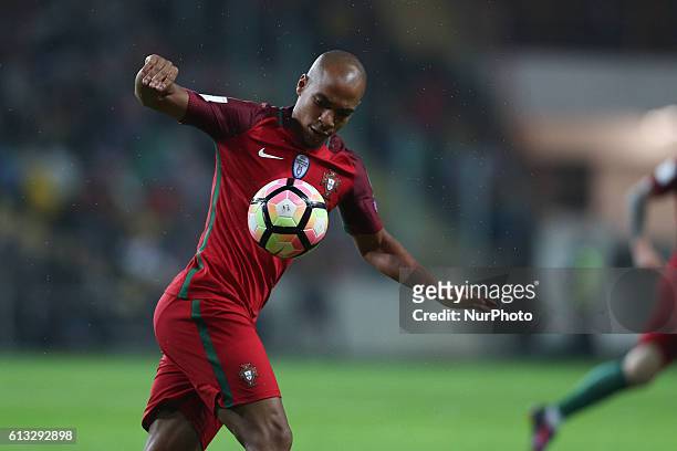 Joao Mario of Portugal in action during the 2018 FIFA World Cup Qualifiers matches between Portugal and Andorra in Municipal de Aveiro Stadium on...
