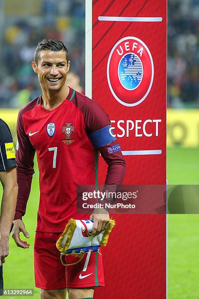 Portugals forward Cristiano Ronaldo during the 2018 FIFA World Cup Qualifiers matches between Portugal and Andorra in Municipal de Aveiro Stadium on...