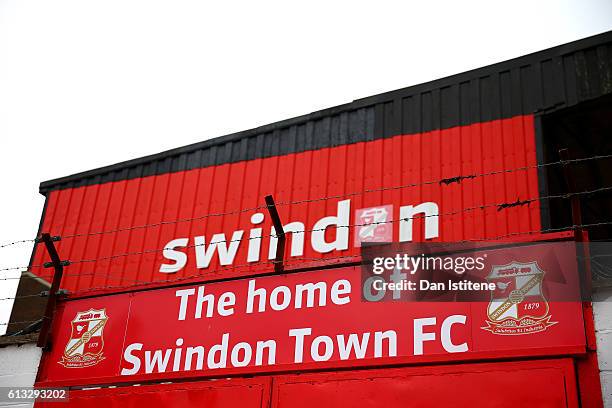 General view of the stadium before the Sky Bet League One match between Swindon Town and Bolton Wanderers at County Ground on October 8, 2016 in...