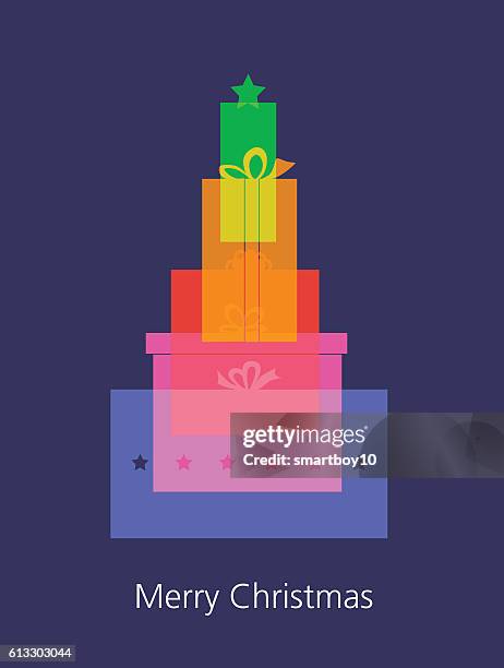 gift box or presents christmas greeting - sachet packaging stock illustrations