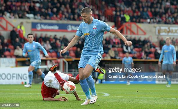 Bolton Wanderers Jamie Proctor in action during todays match during the Sky Bet League One match between Swindon Town and Bolton Wanderers at County...