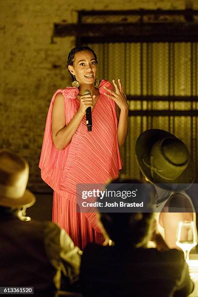 Solange Knowles attends "A Seat At The Table", a listening event for Solange's new album at Saint Heron House on October 7, 2016 in New Orleans,...