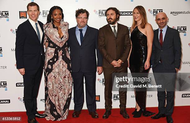 Kevin Walsh, Kimberly Steward, Kenneth Lonergan, Casey Affleck, Lauren Beck and guest attend the 'Manchester By The Sea' International Premiere...