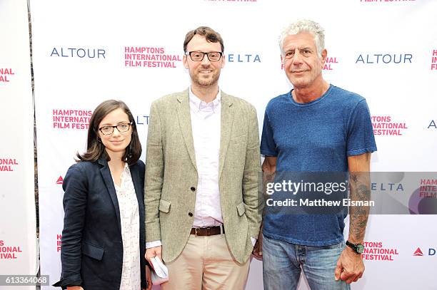 Ina Pira, David Nugent and Anthony Bourdain attend the Jeremiah Tower: The Last Magnificent Screening during the Hamptons International Film Festival...