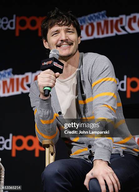 Pedro Pascal attends The Great Wall panel at the New York Comic Con - day 3 on October 8, 2016 in New York City.