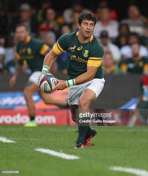 Morne Steyn of South Africa during the The Rugby Championship match between South Africa and New Zealand at Growthpoint Kings Park on October 08,...