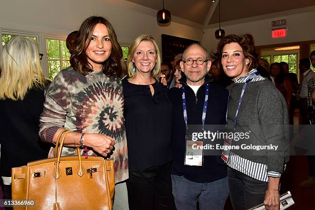 Mariska Hargitay, Anne Chaisson, Bob Balaban and Peggy Siegal attend Variety's 10 To Watch Brunch and Panel during the Hamptons International Film...