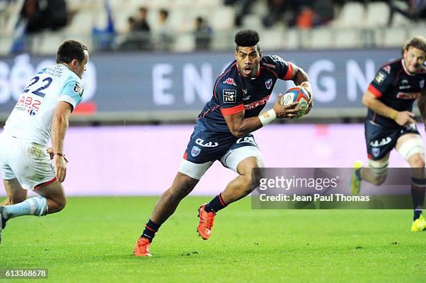 Maritino Nemani of Grenoble during the Top 14 rugby match between Fc Grenoble and Aviron Bayonnais Bayonne on October 8, 2016 in Grenoble, France.