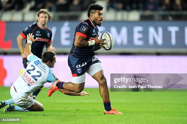 Maritino Nemani of Grenoble during the Top 14 rugby match between Fc Grenoble and Aviron Bayonnais Bayonne on October 8, 2016 in Grenoble, France.