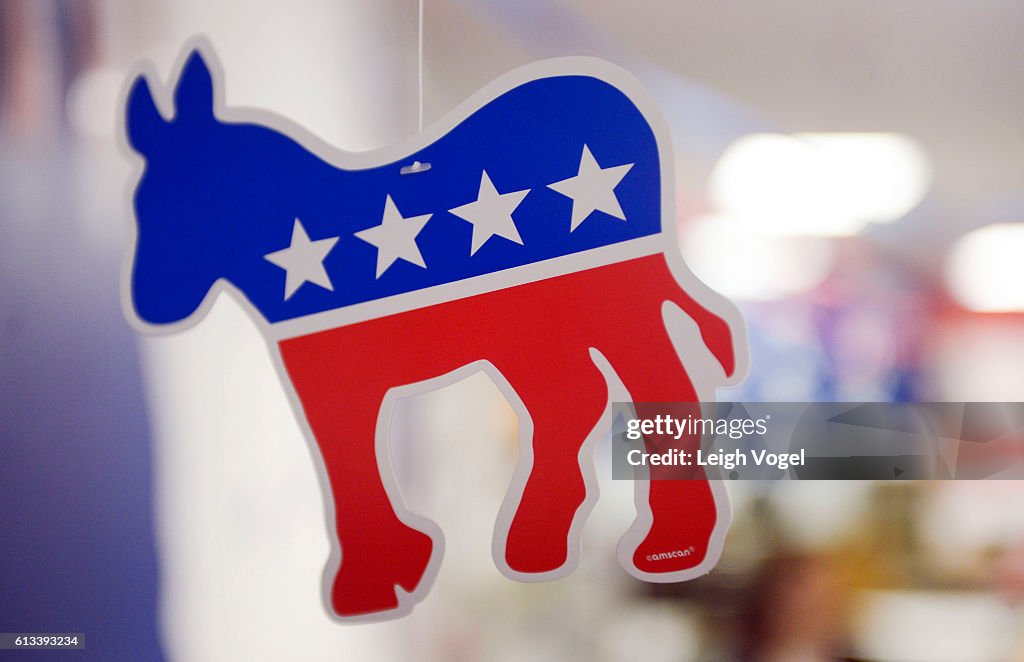 30 Days Until Election At Hillary Clinton Campaign Office In Arlington, VA