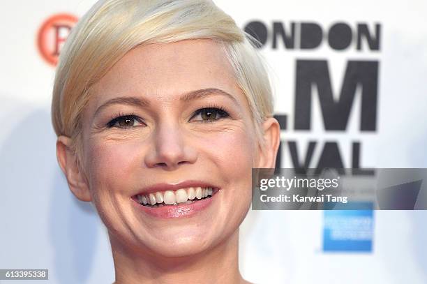 Michelle Williams attends the 'Manchester By The Sea' International Premiere screening during the 60th BFI London Film Festival at Odeon Leicester...
