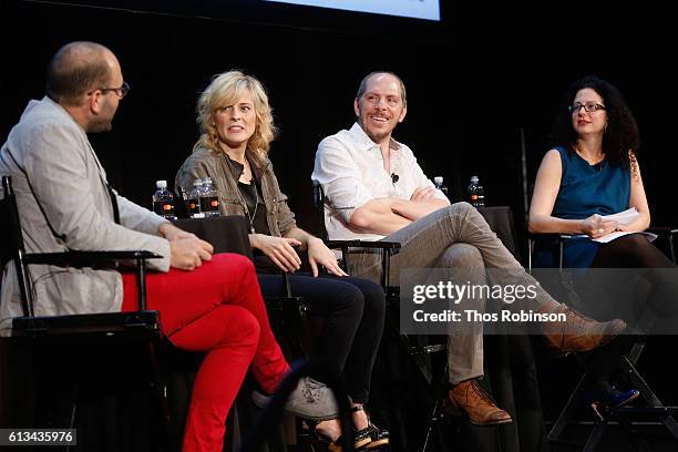 Raphael Bob-Waksberg, Maria Bamford, Stephan Falk and Emily Nussbaum speak at The New Yorker Festival 2016 - "Crazy Funny: Mental Health And TV...