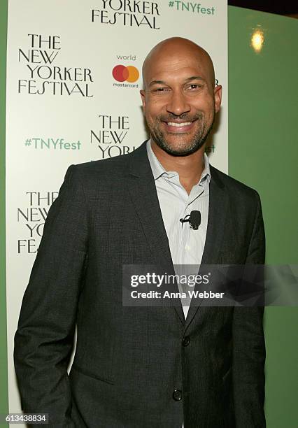 Actor Keegan-Michael Key poses backstage during The New Yorker Festival 2016 at MasterCard Stage at SVA Theatre on October 8, 2016 in New York City.