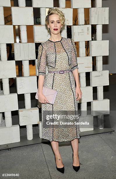 Actress Sarah Paulson, wearing Bottega Veneta, attends the Hammer Museum 14th Annual Gala In The Garden with generous support from Bottega Veneta at...