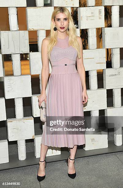 Actress Emma Roberts, wearing Bottega Veneta, attends the Hammer Museum 14th Annual Gala In The Garden with generous support from Bottega Veneta at...