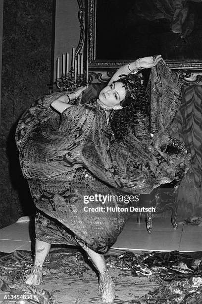 Lyn Seymour rehearses for the production of Salome's Dance of the Seven Veils at the Fishmonger's Hall on london Bridge.