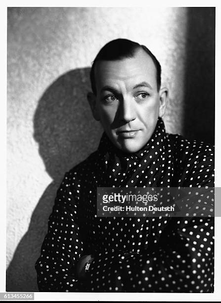 The playwright and actor Noel Coward in costume for his role in Tonight at 8.30 at the Phoenix Theater in London.