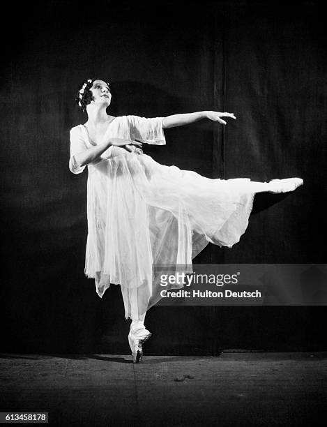 Russian Ballerina Anna Pavlova performing a dance.