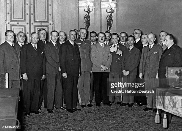 Reichkanzler Hitler Posing with Cabinet
