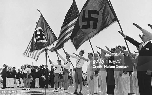 Original caption: Nazi Rally In U.S.A., 1930's.
