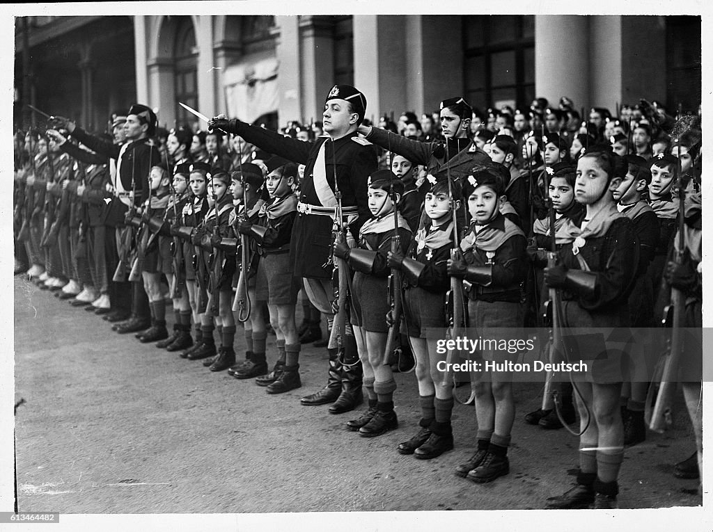 Fascist Youth Greeting Premier