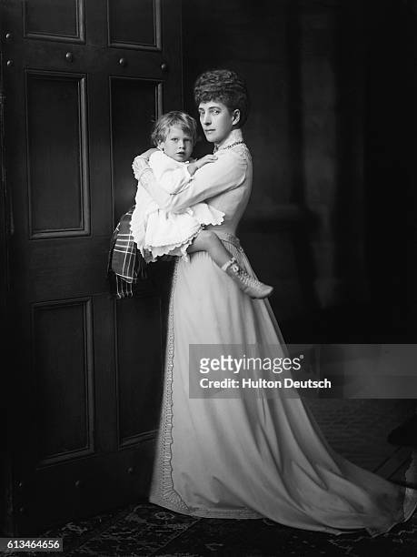 Queen Alexandra with her grandson Prince Edward, later to become King Edward VIII of England.