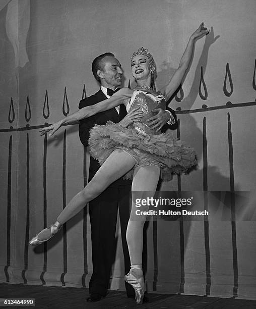Margot Fonteyn & George Balanchine at Covent Garden, 1950. Rehearsing "Ballet Imperial". Balanchine; Georges: Born St Petersburg, 1904. Russian...