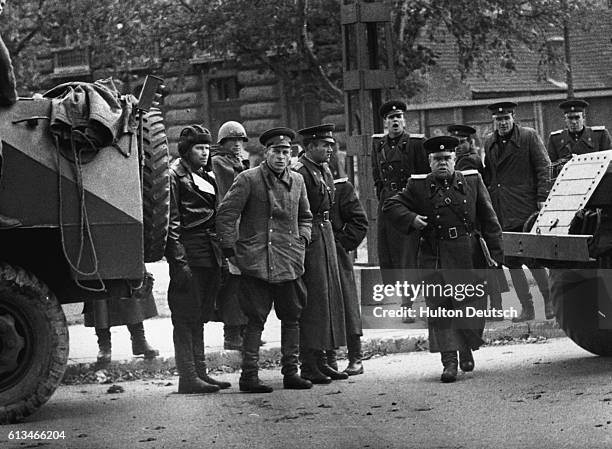 Russian soldiers in Hungary during their supression of the country's 1956 anti-communist uprising.