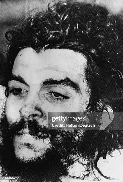 Close-up of what is said to be the body of South American revolutionary and political leader Che Guevara, ca. 1967.