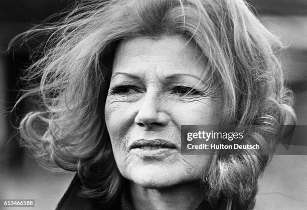 American dancer and actress Rita Hayworth in England, 1976. Ms Hayworth's aged appearance is largely due to Alzheimer's disease.