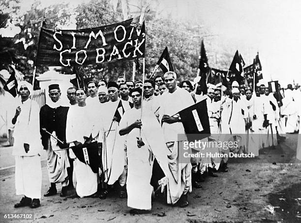 Simon Commission boycotted, 1929 Madras procession