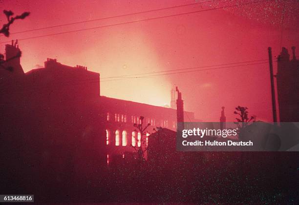 London on Fire during the Blitz