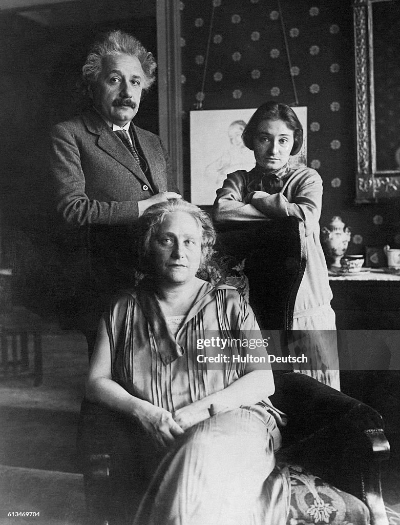 Albert Einsein with his Wife and Daughter, 1929