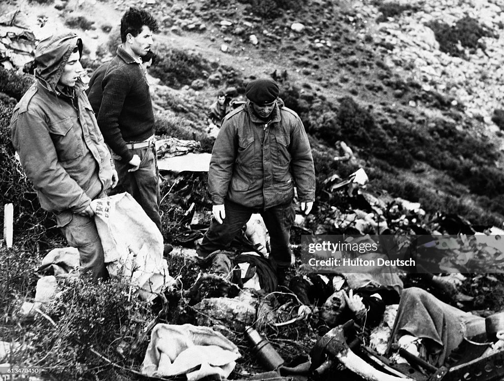 Rescuers at Olympic Airways Air Crash, 1969