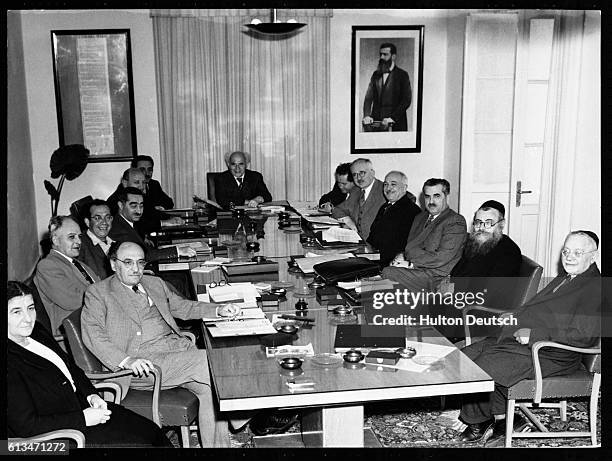 The Israeli Government in session, 1949.
